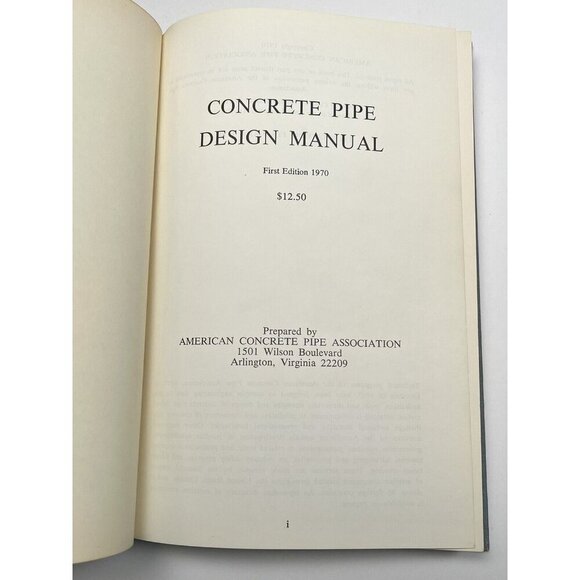 Design Manual: Concrete Pipe (Hardcover, First Edition, 1970) - Picture 3 of 6